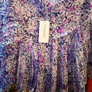 BANANA REPUBLIC NWT MINI SKIRT WITH DROPPED WAIST/DRAPE ACCENT AND PLEATS. LINED